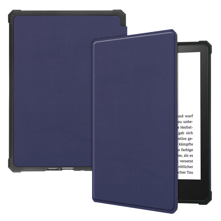 Custodia in pelle per tablet a vibrazione orizzontale in TPU con struttura a ruota di tensione in tinta unita con funzione Sleep / Wake-up, For Amazon Kindle Paperwhite 2021