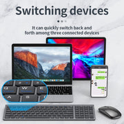109 Set tastiera mouse wireless Bluetooth a tre modalità, Three-mode Keyboard Mouse Set