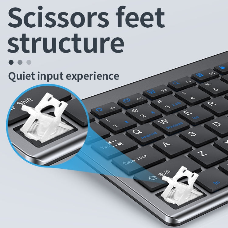 109 Set tastiera mouse wireless Bluetooth a tre modalità, Three-mode Keyboard Mouse Set