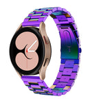 Cinturino di ricambio per cinturino di ricambio in acciaio inossidabile a tre sfere a testa piatta universale, For Samsung Galaxy Watch4 40mm/44mm, For Samsung Galaxy Watch4 Classic 42mm/46mm