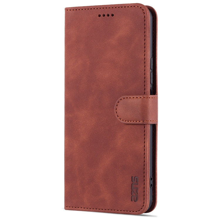 AZNS Skin Feel Calf Texture Custodia in pelle con apertura orizzontale con slot per carte, supporto e portafoglio, For vivo Y21 / Y33S