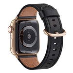 Cinturino di ricambio cinturino in pelle con fibbia classica per Apple Watch Series, 7 41mm / 6&SE&5&4 40mm / 3&2&1 38mm, 7 45mm / 6&SE&5&4 44mm / 3&2&1 42mm