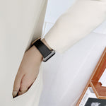 Cinturino di ricambio cinturino in pelle con fibbia classica per Apple Watch Series, 7 41mm / 6&SE&5&4 40mm / 3&2&1 38mm, 7 45mm / 6&SE&5&4 44mm / 3&2&1 42mm