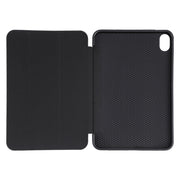 GEBEI Custodia in pelle per tablet ribaltabile orizzontale antiurto con supporto a tre pieghe, For iPad mini 2024 / mini 6