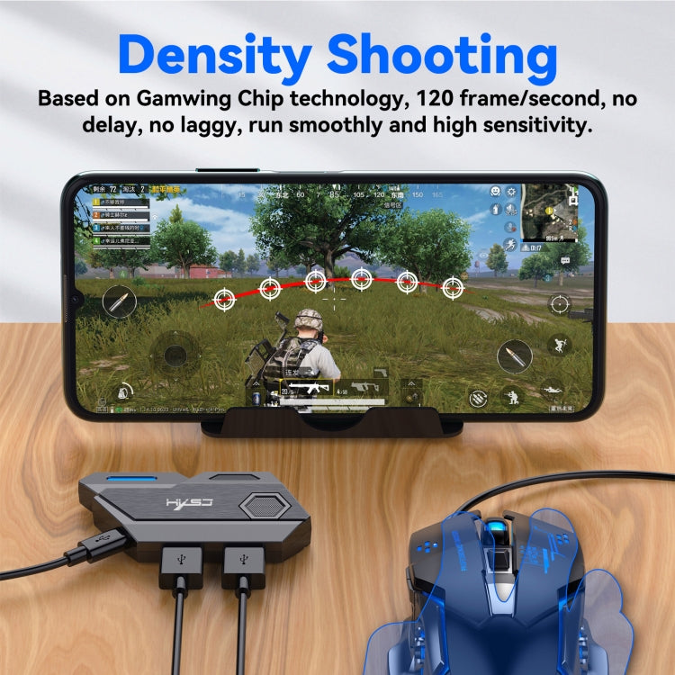 HXSJ P3 Bluetooth 5.0 Keyboard Mouse Converter Shooting Game Strumento ausiliario