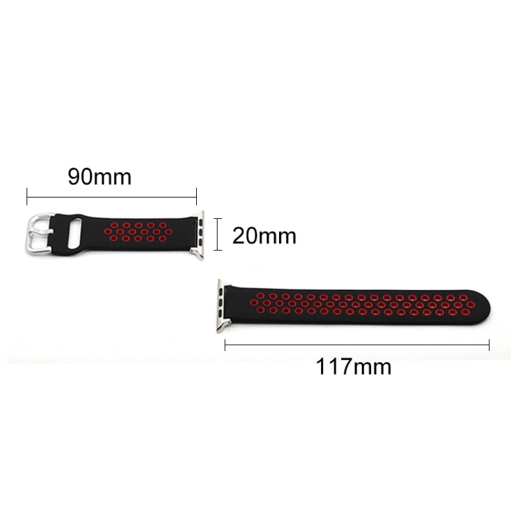 Cinturino di ricambio in silicone per Apple Watch Series, 7 41mm / 6&SE&5&4 40mm / 3&2&1 38mm