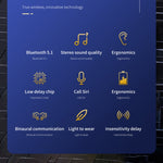HXSJ Air-S4 Bluetooth 5.1 True Wireless HiFi Auricolari stereo con custodia di ricarica