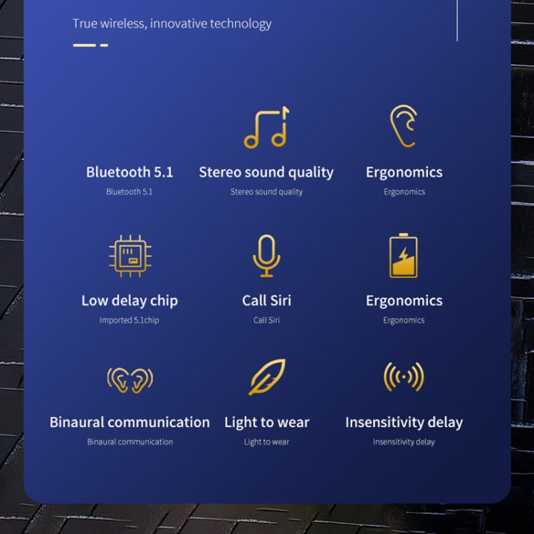 HXSJ Air-S4 Bluetooth 5.1 True Wireless HiFi Auricolari stereo con custodia di ricarica