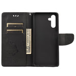 Custodia per telefono in pelle flip orizzontale goffrata farfalla con slot per schede e supporto, For Samsung Galaxy A13 5G