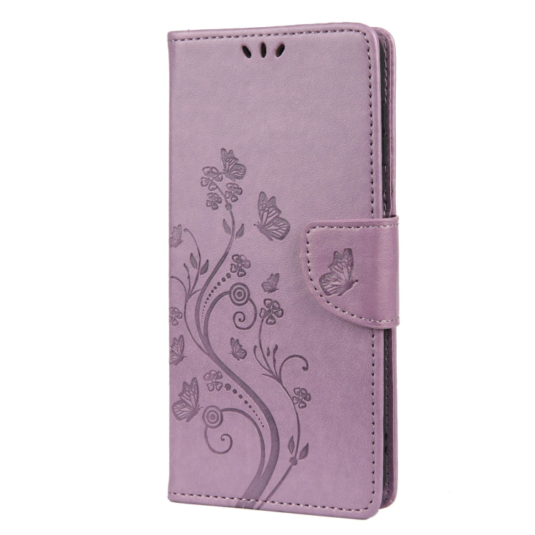 Custodia per telefono in pelle a vibrazione orizzontale con motivo floreale a farfalla con slot per schede e supporto, For Samsung Galaxy A13 5G