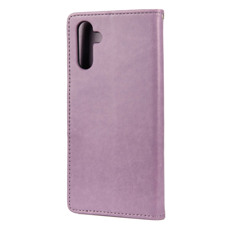 Custodia per telefono in pelle a vibrazione orizzontale con motivo floreale a farfalla con slot per schede e supporto, For Samsung Galaxy A13 5G