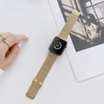 Cinturino di ricambio per cinturino in acciaio dritto con fibbia a forma di V per la serie Apple Watch, 7 41mm / 6&SE&5&4 40mm / 3&2&1 38mm, 7 45mm / 6&SE&5&4 44mm / 3&2&1 42mm