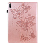Custodia per tablet in pelle flip orizzontale con motivo a farfalla in rilievo, For Huawei MatePad Pro 10.8 2021 / 2018, For Huawei MatePad 11 2021, For Huawei MediaPad T3 10 9.6 inch, For Huawei MatePad T10S