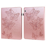 Custodia per tablet in pelle flip orizzontale con motivo a farfalla in rilievo, For Huawei MediaPad T5 10 inch, For Huawei MediaPad M5 Lite 10 inch