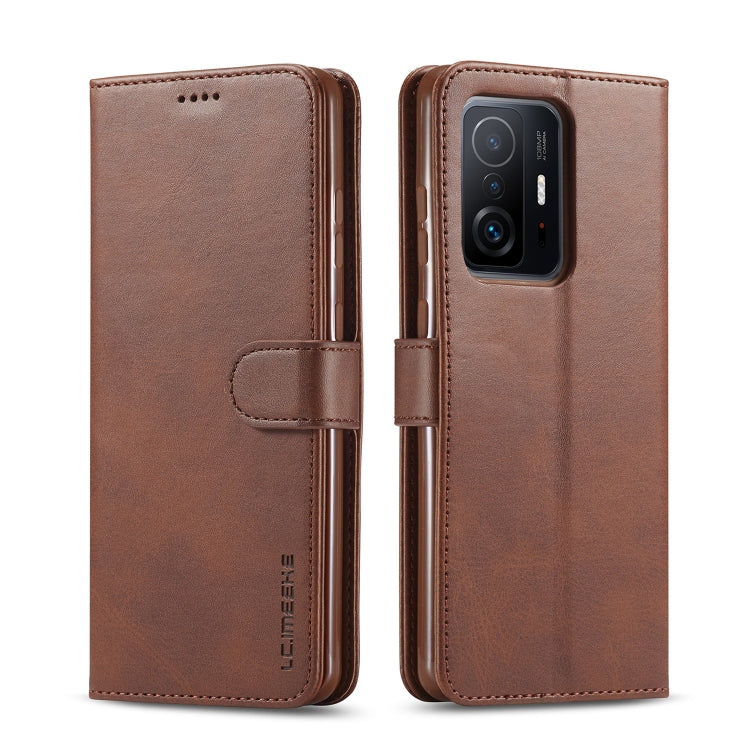 LC.IMEEKE Custodia in pelle per telefono a vibrazione orizzontale con struttura in vitello con supporto, slot per schede e portafoglio, For Xiaomi Redmi Note 10 Lite, For Xiaomi Mi 11T / 11T Pro