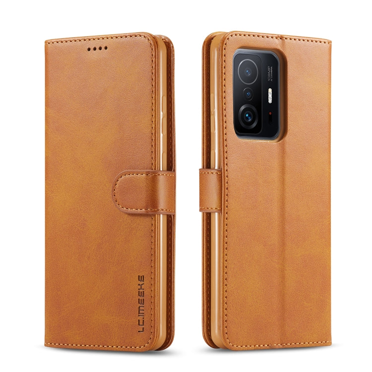 LC.IMEEKE Custodia in pelle per telefono a vibrazione orizzontale con struttura in vitello con supporto, slot per schede e portafoglio, For Xiaomi Redmi Note 10 Lite, For Xiaomi Mi 11T / 11T Pro