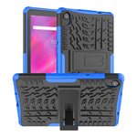 Custodia per tablet antiurto in TPU + PC con trama di pneumatici con supporto, For Lenovo Tab M8 3rd Gen / M8 HD