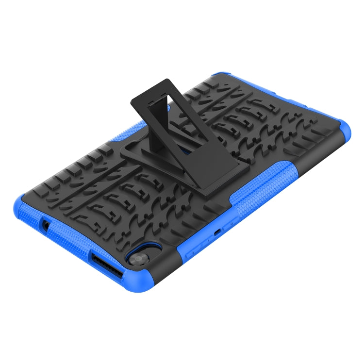 Custodia per tablet antiurto in TPU + PC con trama di pneumatici con supporto, For Lenovo Tab M8 3rd Gen / M8 HD