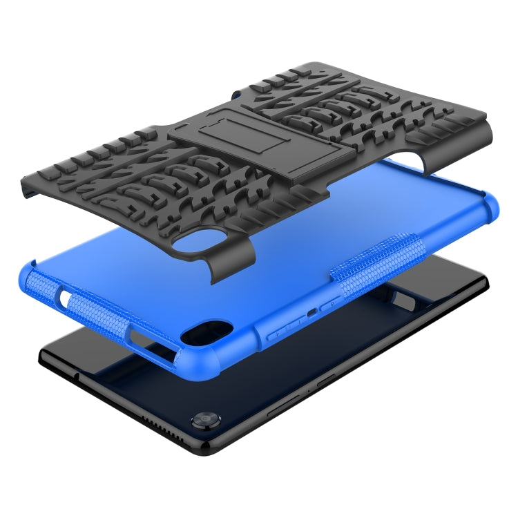 Custodia per tablet antiurto in TPU + PC con trama di pneumatici con supporto, For Lenovo Tab M8 3rd Gen / M8 HD