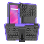 Custodia per tablet antiurto in TPU + PC con trama di pneumatici con supporto, For Lenovo Tab M8 3rd Gen / M8 HD