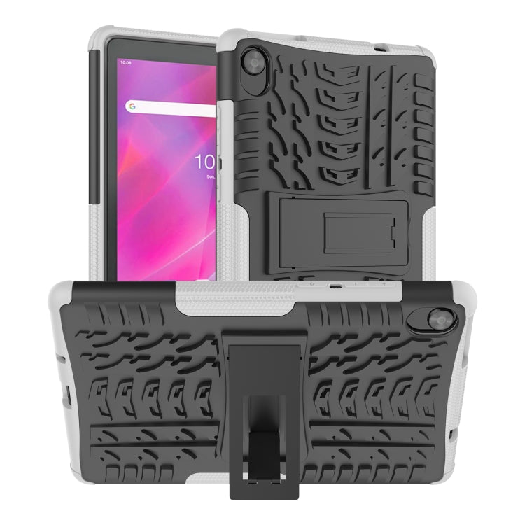 Custodia per tablet antiurto in TPU + PC con trama di pneumatici con supporto, For Lenovo Tab M8 3rd Gen / M8 HD
