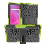 Custodia per tablet antiurto in TPU + PC con trama di pneumatici con supporto, For Lenovo Tab M8 3rd Gen / M8 HD