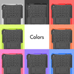 Custodia per tablet antiurto in TPU + PC con trama di pneumatici con supporto, For Lenovo Tab M8 3rd Gen / M8 HD