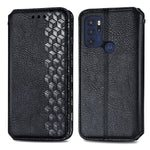 Custodia per telefono in pelle magnetica con vibrazione orizzontale pressata a griglia cubica con supporto, slot per schede e portafoglio, For Motorola Moto G60S, For Tecno Pova 2, For vivo X70 Pro, For vivo X70