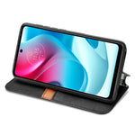 Custodia per telefono in pelle magnetica con vibrazione orizzontale pressata a griglia cubica con supporto, slot per schede e portafoglio, For Motorola Moto G60S, For Tecno Pova 2, For vivo X70 Pro, For vivo X70