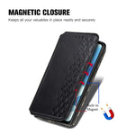 Custodia per telefono in pelle magnetica con vibrazione orizzontale pressata a griglia cubica con supporto, slot per schede e portafoglio, For Motorola Moto G60S, For Tecno Pova 2, For vivo X70 Pro, For vivo X70