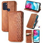 Custodia per telefono in pelle magnetica con vibrazione orizzontale pressata a griglia cubica con supporto, slot per schede e portafoglio, For Motorola Moto G60S, For Tecno Pova 2, For vivo X70 Pro, For vivo X70
