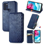 Custodia per telefono in pelle magnetica con vibrazione orizzontale pressata a griglia cubica con supporto, slot per schede e portafoglio, For Motorola Moto G60S, For Tecno Pova 2, For vivo X70 Pro, For vivo X70