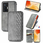 Custodia per telefono in pelle magnetica con vibrazione orizzontale pressata a griglia cubica con supporto, slot per schede e portafoglio, For Motorola Moto G60S, For Tecno Pova 2, For vivo X70 Pro, For vivo X70