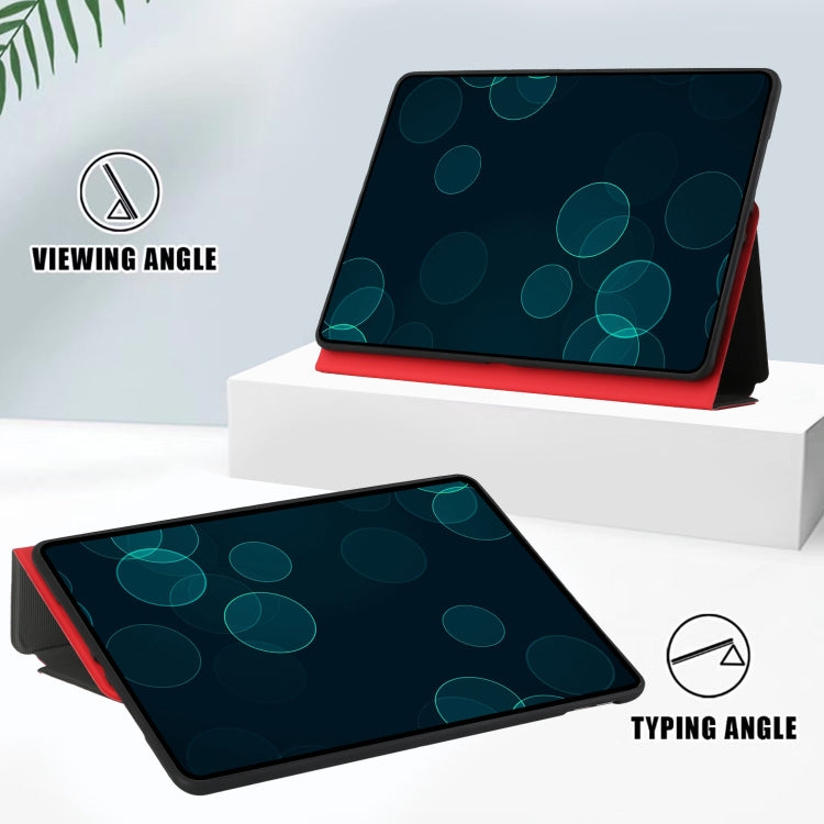 Custodia in pelle per tablet ribaltabile orizzontale a doppia piegatura con supporto e funzione Sleep / Wake-up, For Samsung Galaxy Tab A 8.0 2019 SM-T290, For Samsung Galaxy Tab A 10.1 2019, For Samsung Galaxy Tab A 10.1 T580/T585C                    ...
