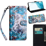 Custodia per telefono in pelle a vibrazione orizzontale con motivo dipinto 3D con supporto e cordino, For Samaung Galaxy S22 5G, For Samaung Galaxy S22+ 5G