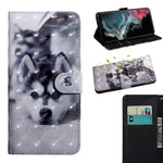 Custodia per telefono in pelle a vibrazione orizzontale con motivo dipinto 3D con supporto e cordino, For Samaung Galaxy S22 Ultra 5G, For Samsung Galaxy A13 5G