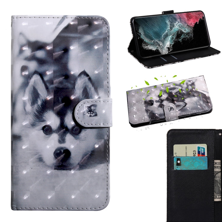 Custodia per telefono in pelle a vibrazione orizzontale con motivo dipinto 3D con supporto e cordino, For Samaung Galaxy S22 Ultra 5G, For Samsung Galaxy A13 5G