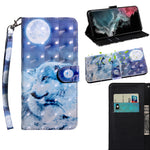 Custodia per telefono in pelle a vibrazione orizzontale con motivo dipinto 3D con supporto e cordino, For Samaung Galaxy S22 Ultra 5G, For Samsung Galaxy A13 5G