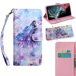 Custodia per telefono in pelle a vibrazione orizzontale con motivo dipinto 3D con supporto e cordino, For Samaung Galaxy S22 Ultra 5G, For Samsung Galaxy A13 5G