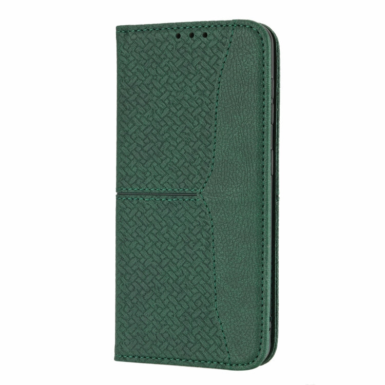 Custodia per telefono in pelle PU con vibrazione orizzontale magnetica con cuciture a trama tessuta, For Samaung Galaxy S22 5G, For Samaung Galaxy S22+ 5G