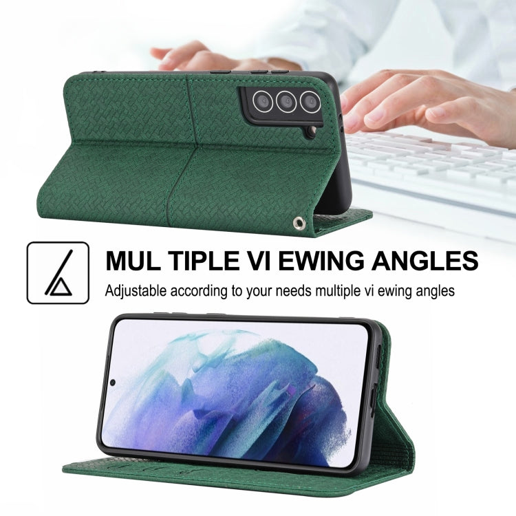 Custodia per telefono in pelle PU con vibrazione orizzontale magnetica con cuciture a trama tessuta, For Samaung Galaxy S22 5G, For Samaung Galaxy S22+ 5G