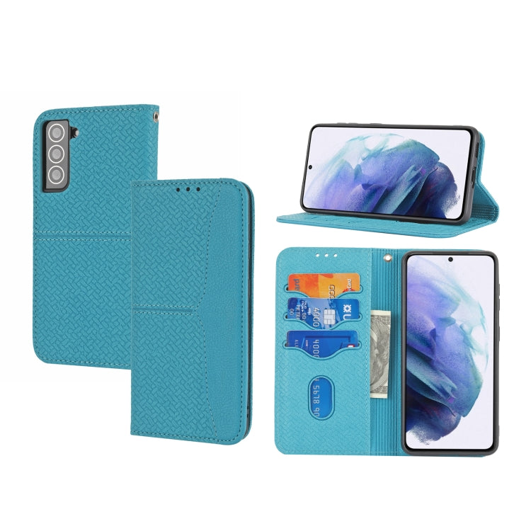 Custodia per telefono in pelle PU con vibrazione orizzontale magnetica con cuciture a trama tessuta, For Samaung Galaxy S22 5G, For Samaung Galaxy S22+ 5G