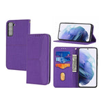 Custodia per telefono in pelle PU con vibrazione orizzontale magnetica con cuciture a trama tessuta, For Samaung Galaxy S22 5G, For Samaung Galaxy S22+ 5G