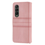 Custodia in pelle per telefono a vibrazione orizzontale in PU + TPU con fibbia magnetica a righe in rilievo, For Samsung Galaxy Z Fold3 5G, For Samsung Galaxy Z Fold2 5G, For Samaung Galaxy S22 5G, For Samaung Galaxy S22+ 5G