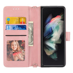 Custodia in pelle per telefono a vibrazione orizzontale in PU + TPU con fibbia magnetica a righe in rilievo, For Samsung Galaxy Z Fold3 5G, For Samsung Galaxy Z Fold2 5G, For Samaung Galaxy S22 5G, For Samaung Galaxy S22+ 5G