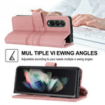 Custodia in pelle per telefono a vibrazione orizzontale in PU + TPU con fibbia magnetica a righe in rilievo, For Samsung Galaxy Z Fold3 5G, For Samsung Galaxy Z Fold2 5G, For Samaung Galaxy S22 5G, For Samaung Galaxy S22+ 5G