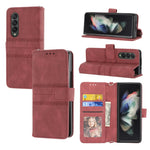 Custodia in pelle per telefono a vibrazione orizzontale in PU + TPU con fibbia magnetica a righe in rilievo, For Samsung Galaxy Z Fold3 5G, For Samsung Galaxy Z Fold2 5G, For Samaung Galaxy S22 5G, For Samaung Galaxy S22+ 5G
