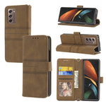 Custodia in pelle per telefono a vibrazione orizzontale in PU + TPU con fibbia magnetica a righe in rilievo, For Samsung Galaxy Z Fold3 5G, For Samsung Galaxy Z Fold2 5G, For Samaung Galaxy S22 5G, For Samaung Galaxy S22+ 5G