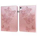 Custodia tablet in pelle con motivo farfalla compatibile iPad
