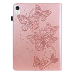 Custodia tablet in pelle con motivo farfalla compatibile iPad